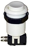 Arcade Game Pushbutton with Horizontal Microswitch (WHITE)