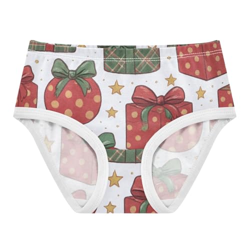 Elastic Waistband Girls' Panties Organic Underpants for Girls Gift Boxes in Sizes 2T,3T, 4T, 5T, 6Y and 8Y