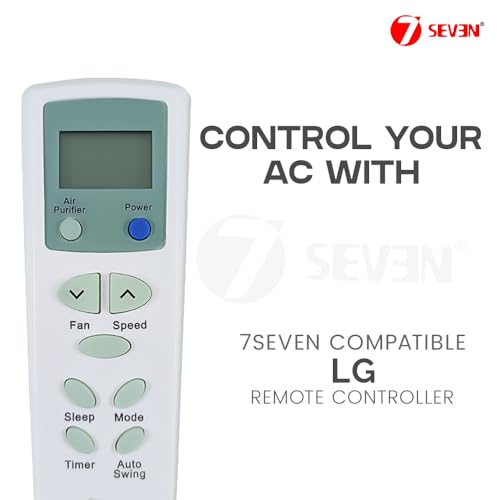 Image of 7SEVEN Compatible with Lg Ac Remote Control Original AKB73616103 Model 75 Suitable for Split Window Air Conditioner 1 1.5 2 Ton and Replicate of Genuine Remotes