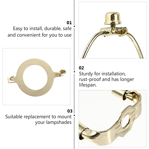 Uonlytech Cow Horn Lamp Shade Holder Harp Bracket Kit Replacement for Table Floor Lamps Easy Installation Rust-Resistant Indoor Lighting Accessories - Image 3