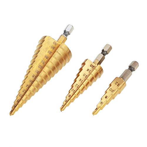 Meche a etages acier rapide HSS 4-32mm cone cutter titane hex