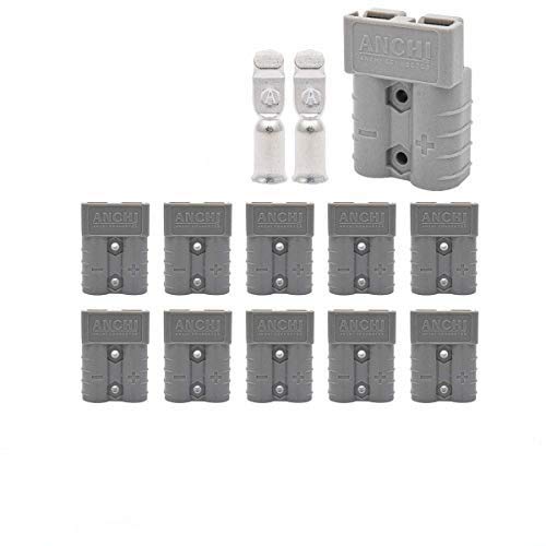 Casenly Connettore Batteria 50A 600V Connettore Caricatore Carrello Elevatore Cavo Spina Anderson,con Cavo 10AWG Scollegamento Rapido Batteria ,Auto,Spina Verricello Rimorchio
