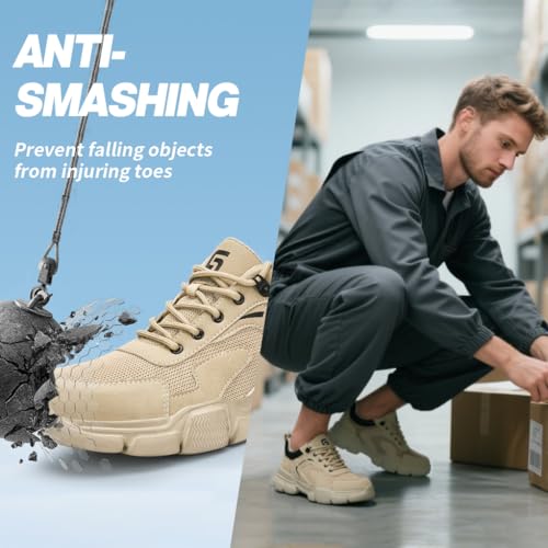 Steel Toe Shoes for Men Women Lightweight Work Shoes Mens Indestructible Safety Sneakers Puncture Proof Construction Shoe Composite Toe Sneakers2