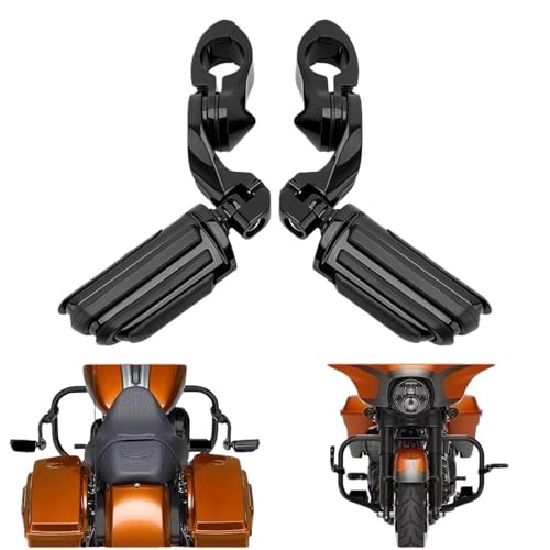 Cale-pieds de 32 mm pour moto Touring protection moteur noire chrome accessoires