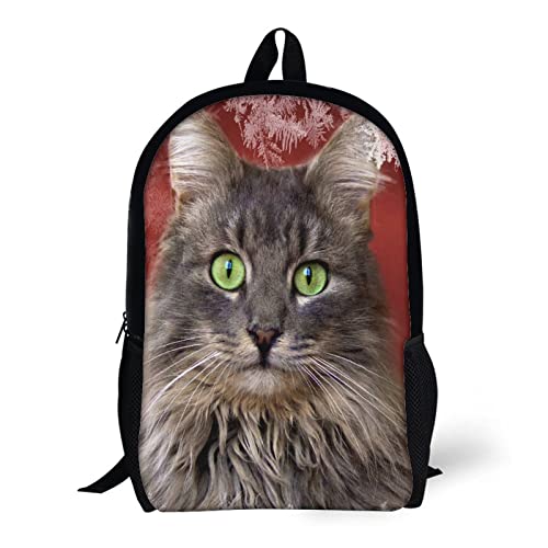 Sac à dos chat 17 pouces résistant et spacieux pour l'école