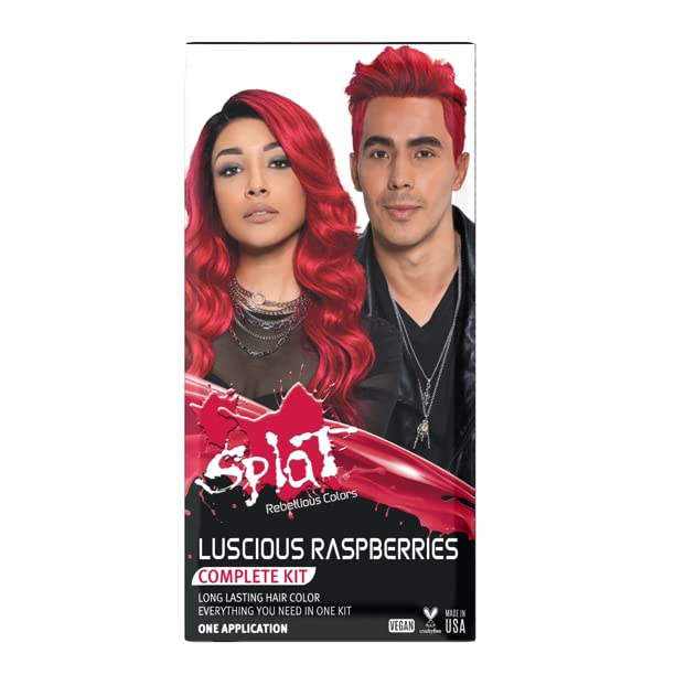 Splat Rebellious Colors - Kit de coloración para el cabello, frambuesas deliciosas (paquete de 3)