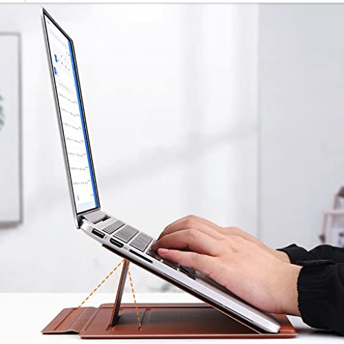 Soporte para computadora portátil y base de enfriamiento portátil con diseño elevado negro 7