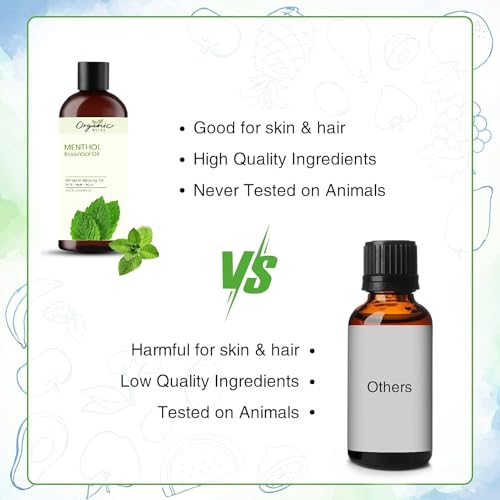 Image of Menthol Essential Oil 100% Pure and Natural Therapeutic Grade Essential Oil for Hair Skin Care (50 ML)