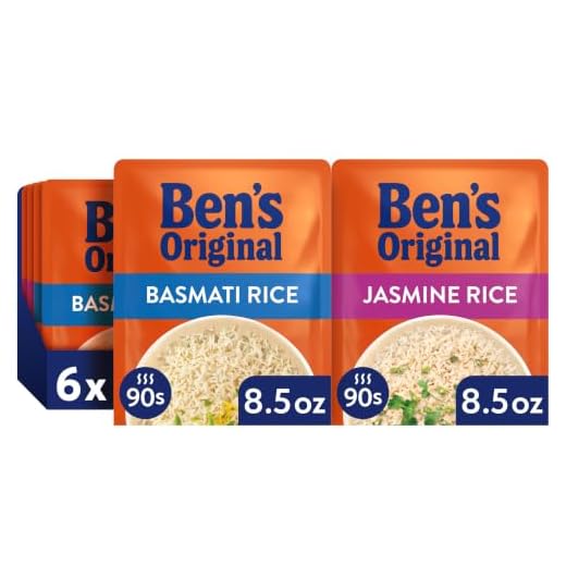 BEN'S ORIGINAL Ready Rice Basmati and Jasmine Rice Variety Pack, Easy Dinner Sides, 8.5 OZ Pouch (Pack of 6)