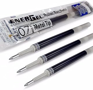 4 x PENTEL Energel 0.7mm Refill Metal Tip black