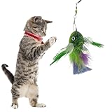 KatFly Cat Toy Teaser Wand Refill - Green Fish