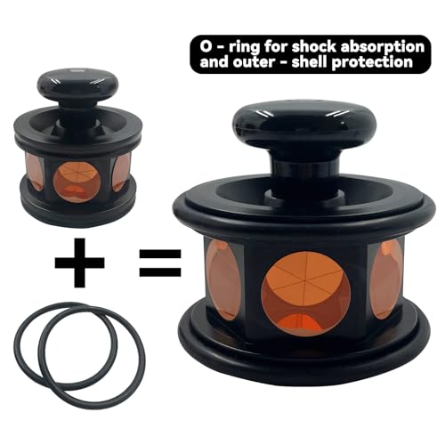 Image of ATP3 for Trimble 360 Prism Surveying Robotic ATR Total Station, 360 Degree Prism Reflector with Level Buble, Auto Tracking Measurement, Joint 5 /8 inch x11 Female Thread (Copper Coated)