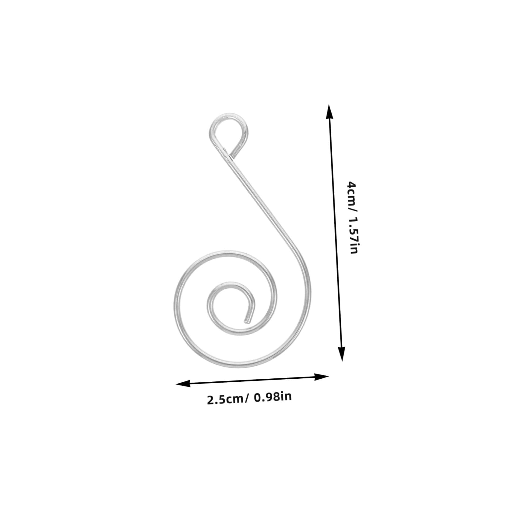 PRETYZOOM 50pcs S-Shaped Christmas Tree Hooks Mini Stainless Steel Ornament Hangers Decorative Christmas Tree Hooks Heavy Duty for