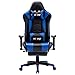 KCREAM Chaise de Joueur Professionnelle avec Appui-tête et oreillers lombaires en Cuir PU Chaise de Jeu Ergonomique à Dossier Haut réglable en Hauteur (8522-Bleu)