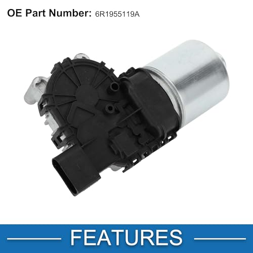 Image of Front Windshield Wiper Motor No.6R1955119A Windscreen Wiper Motor Replacement for Volkswagen for VW Jetta 2011-2015 4 Pin