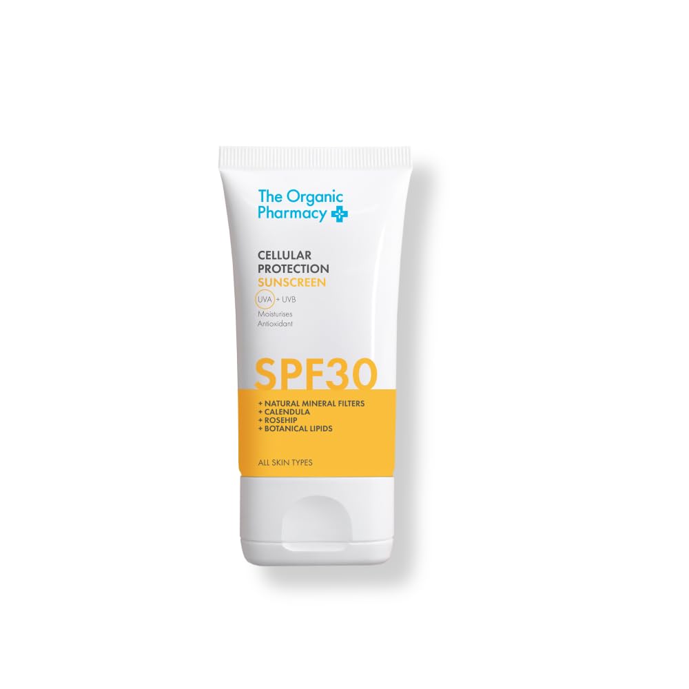 The Organic Pharmacy Cellular Protection Sunscreen SPF 30, 40ml, Broad Spectrum Protection, Moisturise