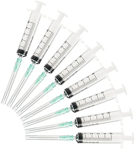 Disposable Sterile Lab Supplies 5ml Syringe with 21Ga 1.5inch Needle, Individually Packed 20Pack