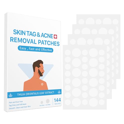 Parches para Eliminar Verrugas - 144 Unidades Tiritas para Verrugas Plantares para Manos y Pies,Productos de Cuidado de la Piel Transpirables para Uso Diario Nocturno Viaje Pies Cuello Adolescentes Ad