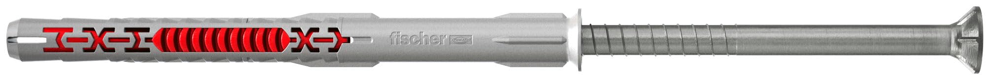 fischer DuoXpand 10 x 140 T R, hochwertiger Universaldübel mit nicht rostender Senkkopfschraube (50 Stk.), Dübel für starken Halt, ideal für poröse Baustoffe & randnahe Verankerungen im Außenbereich