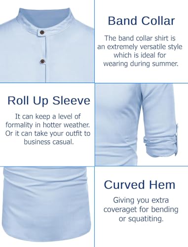 Image of Zombom Men's Kurta || Chinese Collar Long Sleeves || Straight Hip Length Kurtas || Short Kurta for Men || for Festival || Function || Occasion Wear Fancy Kurta for || Best Gifts for Men