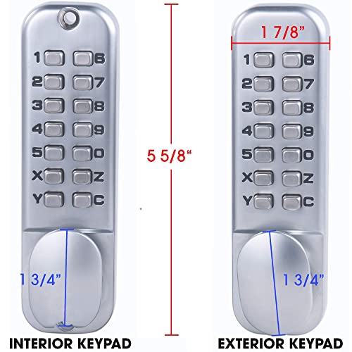 Mutex Mx920 Double Keypad Mechanical 14 Key Combination Lock , Keyless Entry Security For Home Gates, Fences, Windows, Hotel Airbnb #TOP1