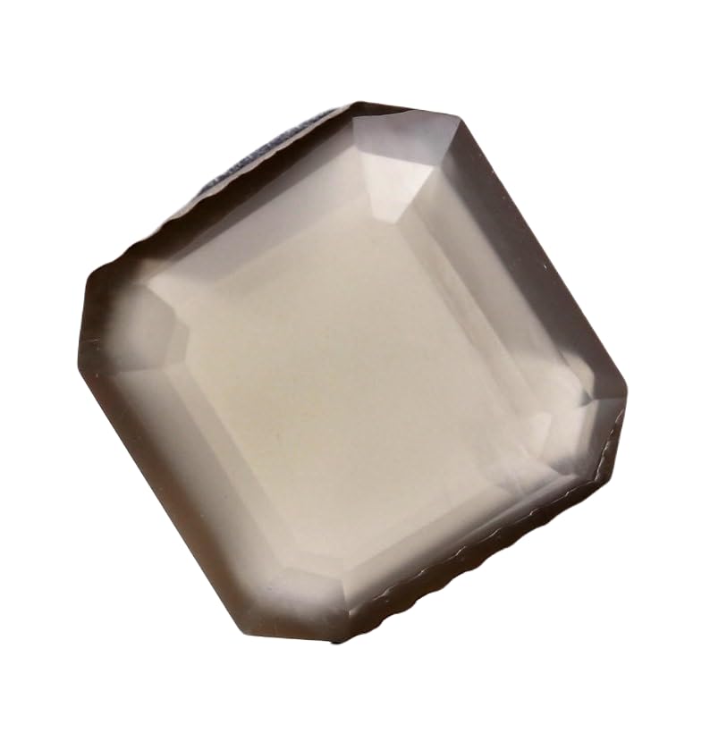 Pierre de lune marron 7x7 mm Asscher pour création bijoux
