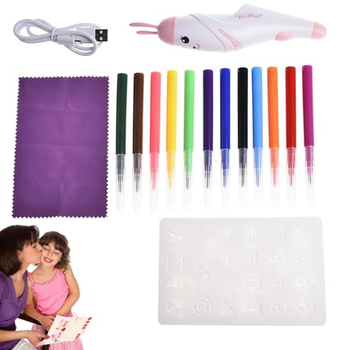 Kit de marqueurs à air avec stylos aérographe rechargeables lavables