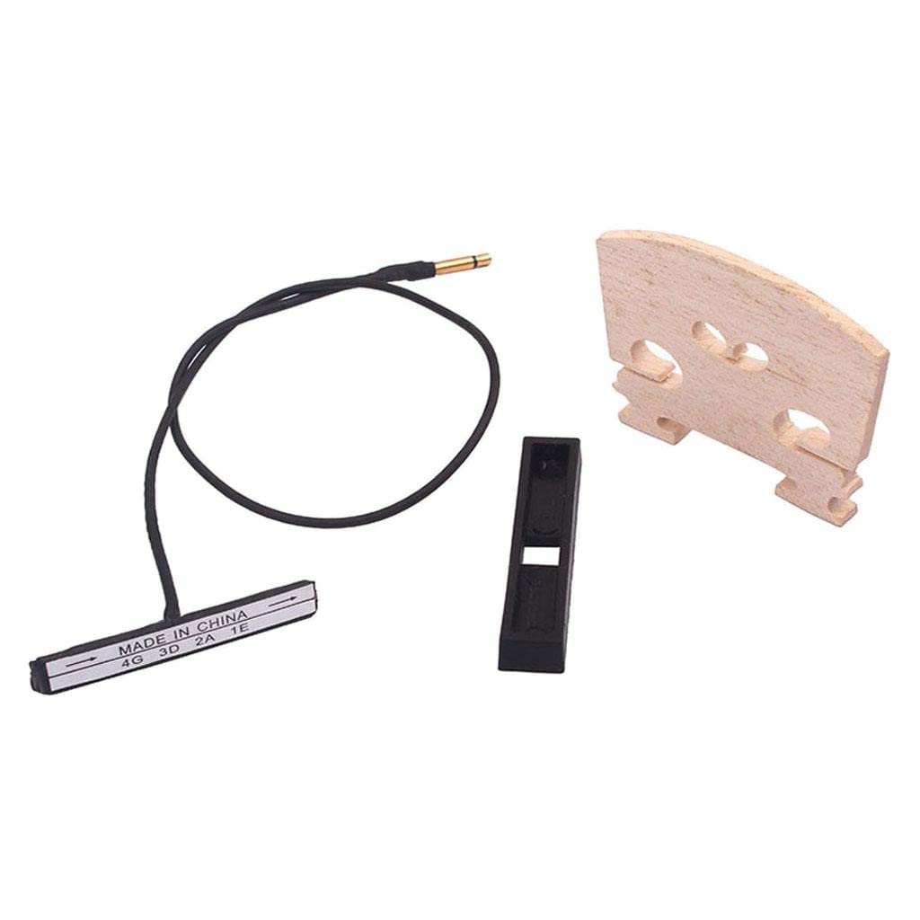 LYLA Violin Parts Bridge with Rod Violin Pickup Piezo Base Set for 4/4 Violin Instrument Replacement-picture-19
