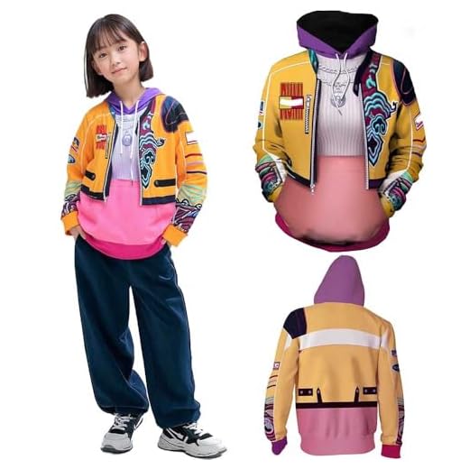 Fadalo Women Costume Hoodie Hooded Sweater 3D Printed Hoodie Sweatshirt Put Halloween Outfit (Yellow, Medium（6T-7T）)