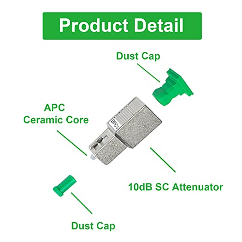 5Pcs 10Db Sc-Apc Fiber Optic Attenuator, Fiber Signal Attenuation Converter, Sc Inserts Connector #TOP2