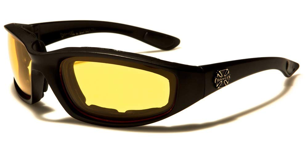 chopper Lunettes Moto Motard de Soleil Biker Croix Conduite Nuit Malte Homme Femme Verres Jaune