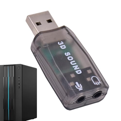 Adaptador de audio USB externo, interfaz de sonido de dos