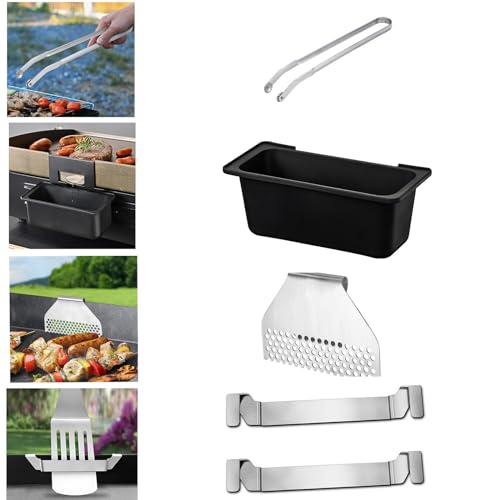 Recopilación y reviews de Complementos de Terraza para barbacoa los preferidos por los clientes. 37 Juego de herramientas para barbacoa, accesorios Blackstone para plancha, pinzas de torneado de salchichas de acero inoxidable, caja de recogida de aceite, soporte de herramientas...
