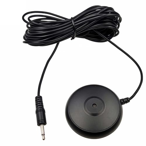 XUZHID 3.5mm Microphone 5m ABS HiFi Enlarge Voice Plug and Play for Laptop Desktop Computers Recordings Games Streaming Black