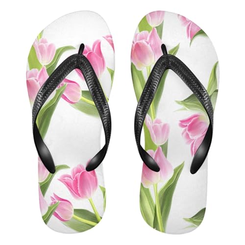 STAYTOP Beautiful Tulips Flip Flops Sandals of Men's & Women's,Sandals Beach Slippers Shower Slides