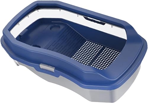 Euiuxoy カメの水族館 カメ用水槽 亀の水槽 爬虫類の水槽 飼育ケース ボックス カメタンク水族館爬虫類生息地 日向ぼっこ台 ミドリガメ クサガメ スッポン 排水孔 階段 エサ皿 カメ用取り外し可能な爬虫類タンク45cmx27cmx14cm, ブラッ