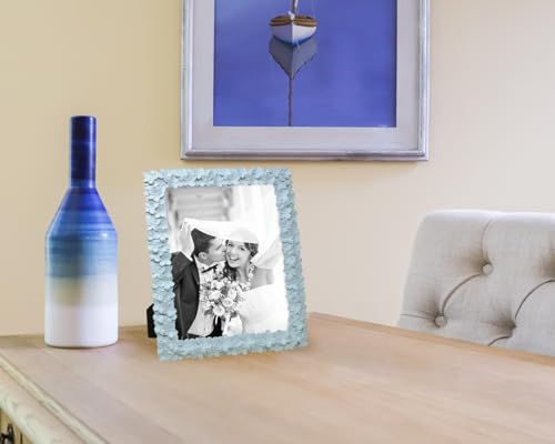 Laura Ashley Bilderrahmen aus Kunstharz, 20,3 x 25,4 cm, mit Staffelei und Haken für Tisch- und Wanddekoration, dekoratives Blumendesign… – Ansicht 4
