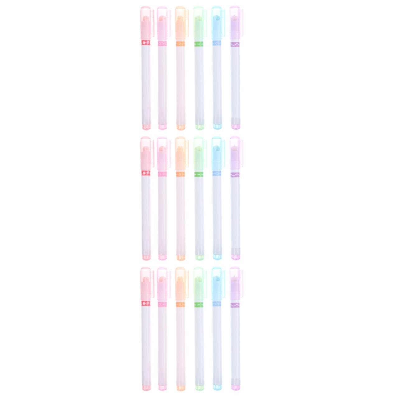 SHINEOFI 18 Stck. Roller-textmarker Textmarker Masse Punktmarkierungen Ästhetisch Pastell Marker Einziehbare Schulbedarf Farbstifte Tintenroller Plastik