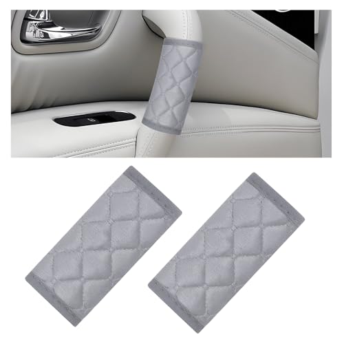 Hovom 2PCS Car Inside Door Handle Protector, Soft Velvet Auto Grab Handle Cover, Anti-Scratch Vehicle Inner Door Pull Handles Protection & Decoration, Universal Interior Car Accessories (Gray)