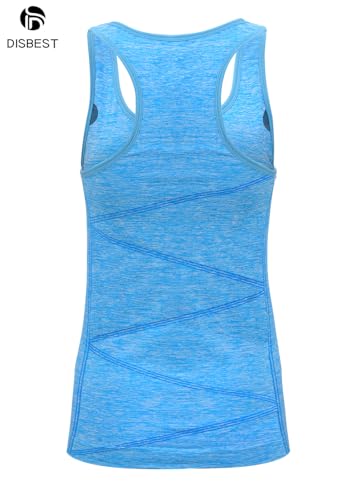 Disbest Yoga Tank Top, Women's Performance Stretchy Quick Dry Sports Workout Running Top Vest with Removable Pads
