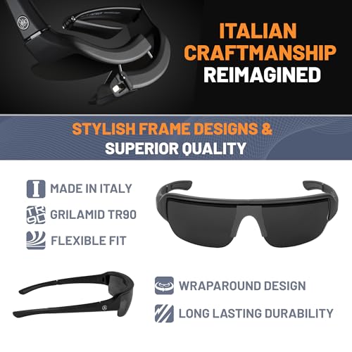 Polarized Foldable Sunglasses – Designed & Handcrafted in Italy – Anti-Scratch, Durable, Premium Protection3