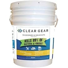 Clear Gear Disinfectant, Mat Cleaner, and Deodorizer For Surfaces 5 Gallon