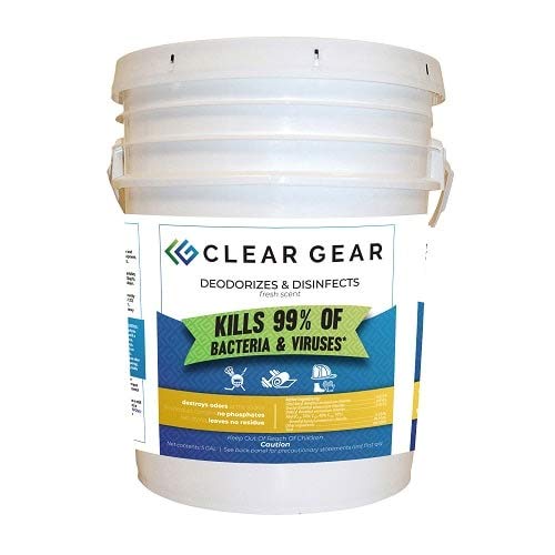 Clear Gear Disinfectant Spray Mat Cleaner and Deodorizer For Surfaces Equipment Protective Gear and Facilities - Hospital Grade