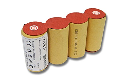 vhbw Batería Compatible con Kärcher K85, K50 Robot Limpieza (3000 mAh, 4,8 V, NiMH)