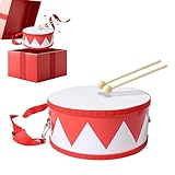 Kleine Trommel – Instrumente Aus Holz Für Kleinkinder | Verstellbarer Riemen, Musikspielzeug Mit Verstellbarem Riemen, Spielzeug, Xylophon, Tamburin, Pädagogisches Holzspielzeug, Sensorisches Musikins