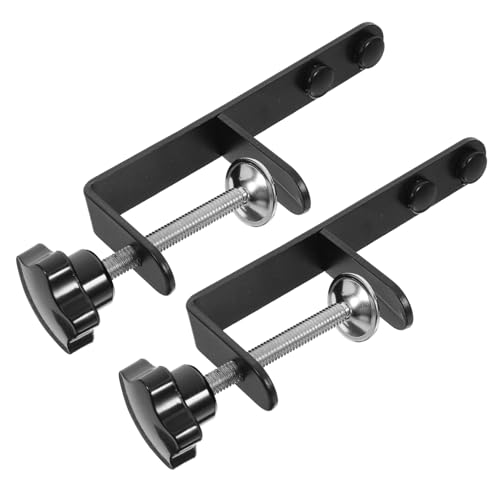 COSMEVIVI 2pcs Fixed Bracket Peg Board Stand Universal c Clamp Pegboard Metal Clip Over Table Rod Stand Clamp Peg Board Desk Stand Hooks for Pegboard Heavy Duty Pegboard Stand Mounting Clamp