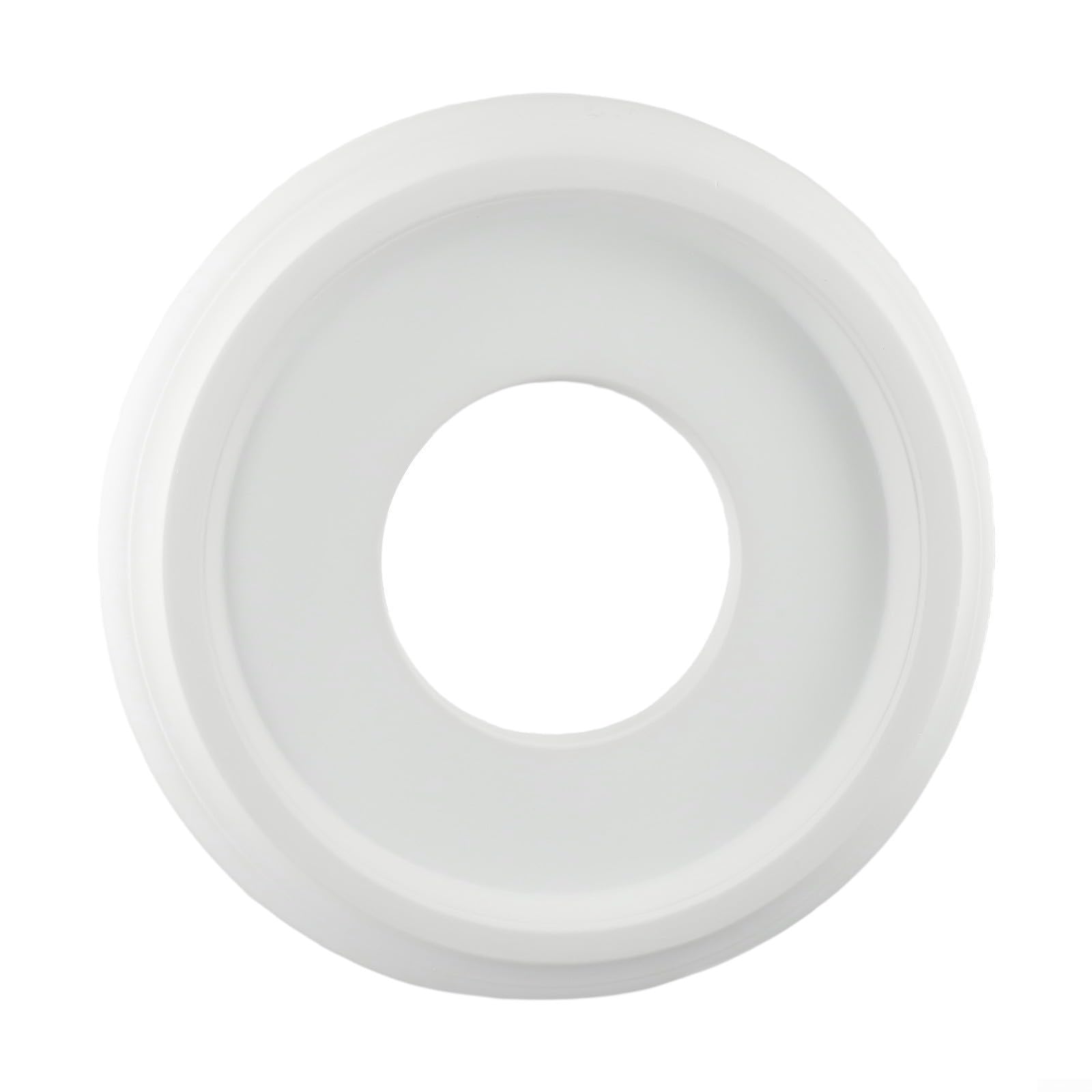 Minflora White PU Decorative Ceiling Medallion Cover Plate for Ceiling Lights, Chandeliers & Fans – 25x10x3 cm (OD/ID/Thickness) Moisture-Resistant Design