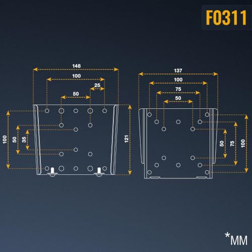 Miniatura 7 de Ricoo Soporte Monitor Pared Fijo Plano Ultra Delgado Pantalla 13-32 33-81cm F0311 Universal Para Monitores Led Lcd Tft Vesa 50x50-100x100