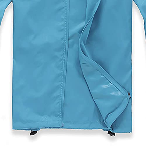 Ymosrh Men's Travel Rain Jacket Waterproof Windbreaker Lightweight Packable Coat with Hood for Outdoor Hiking, XS-3XL3