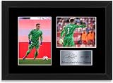 Marc-André ter Stegen Fußballspieler 2024–2025, A4, gerahmt, gedruckt, signiert, Foto, Passepartout, Geschenk für Barcelona-Fans